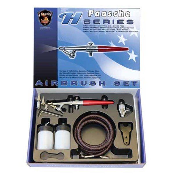 Paasche H-202S 0.64 mm Airbrush Set with Metal Handle PA398284